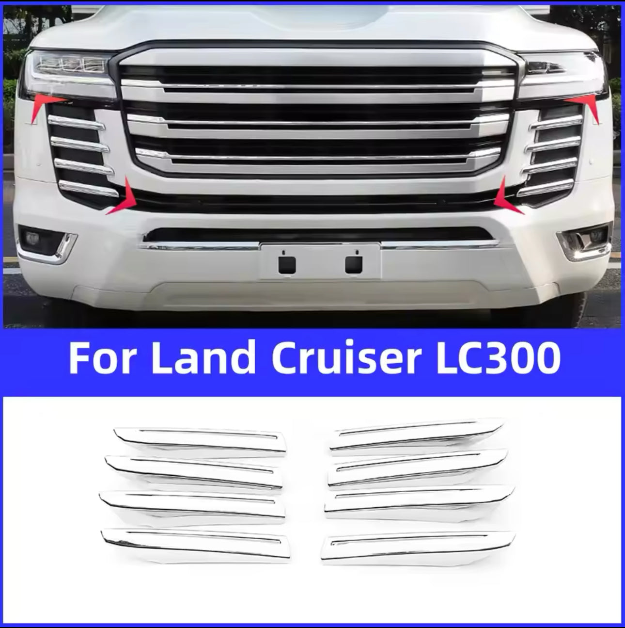 Land cruiser front bumper stripes